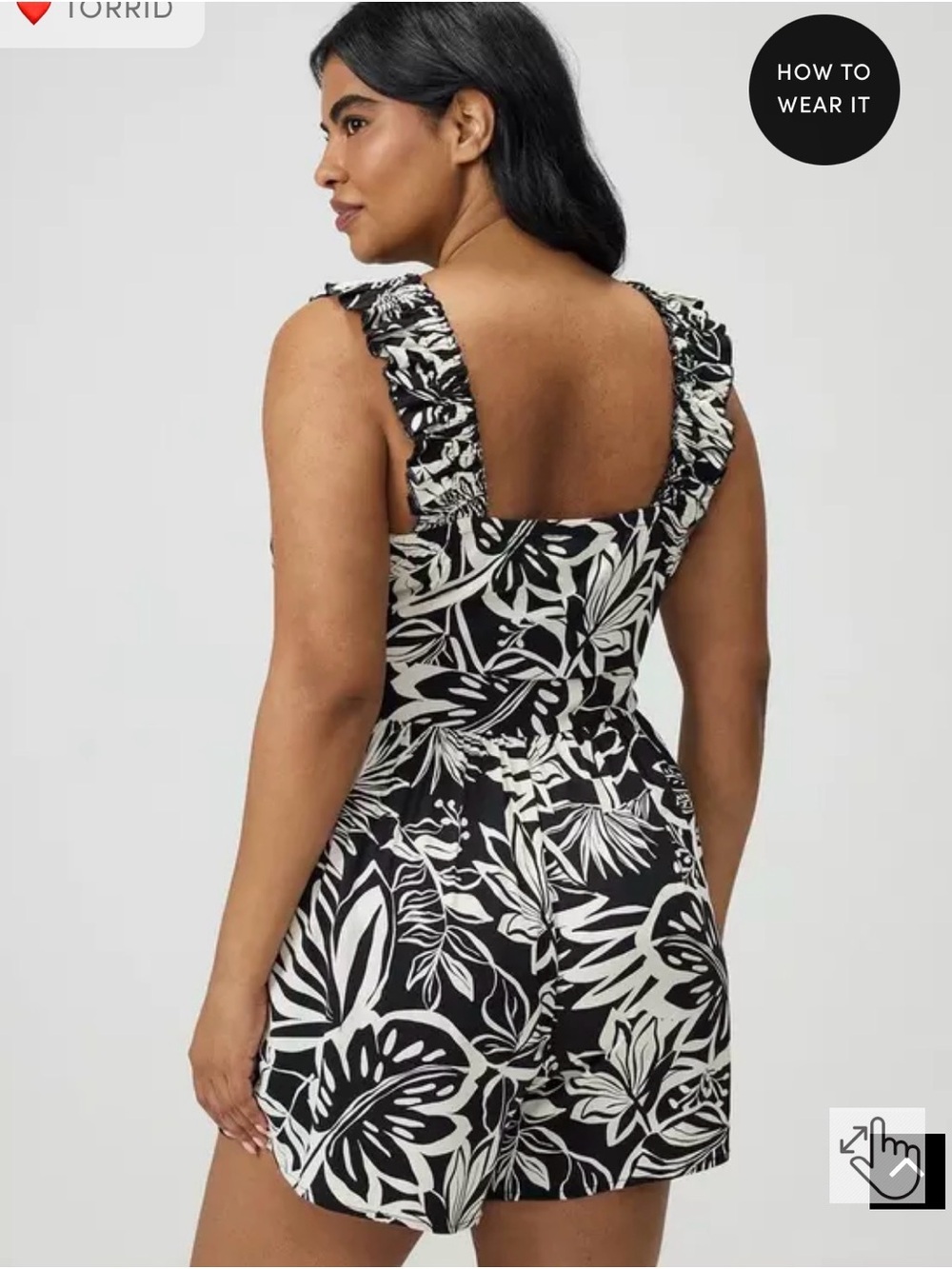 Torrid Ruffled Straps Layered Romper - Picture 2 of 8